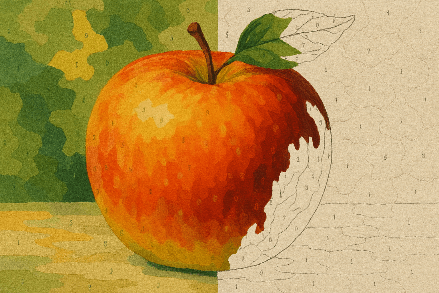 Custom paint by numbers artwork created from personal photos for seniors with dementia - therapeutic art therapy activity